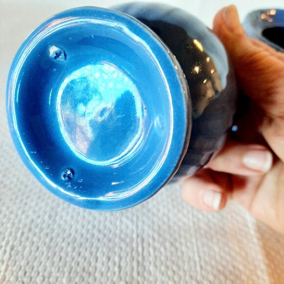 Vintage Stangl Colonial Blue Sugar Bowl and Creamer Set, #1388 - Picture 3 of 6